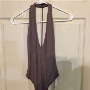 Gray bodysuit